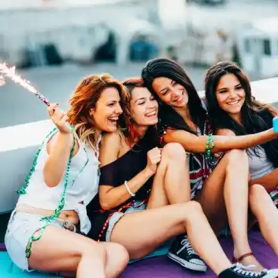 True friendship is when two friends can walk in opposite..